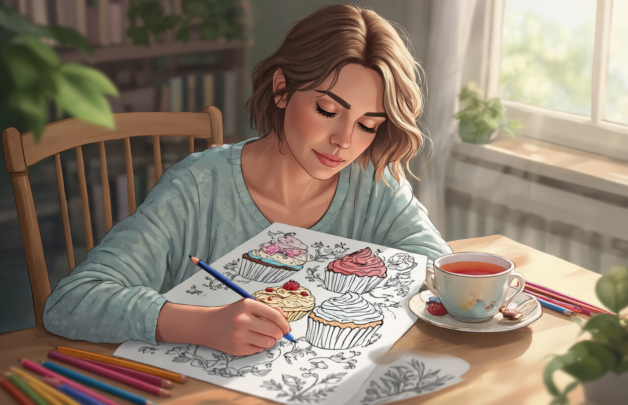 Mental Health and Wellness Benefits of Food-Themed Coloring