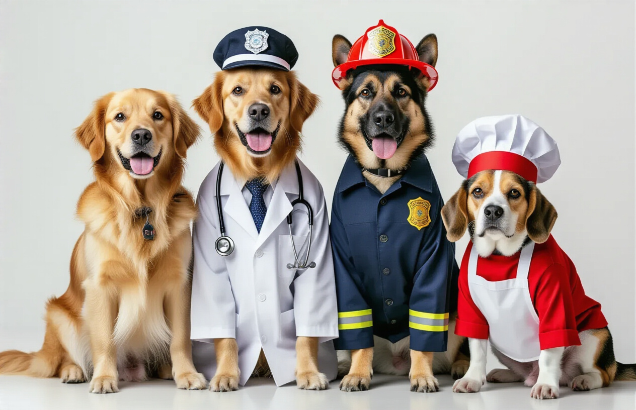 Professional and Occupation-Based Costumes for Working Dogs