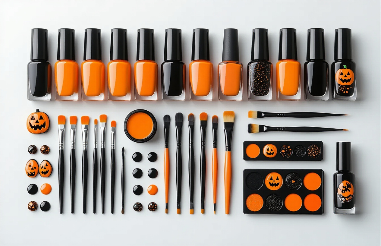 Essential Black & Orange Nail Art Supplies Available on Amazon