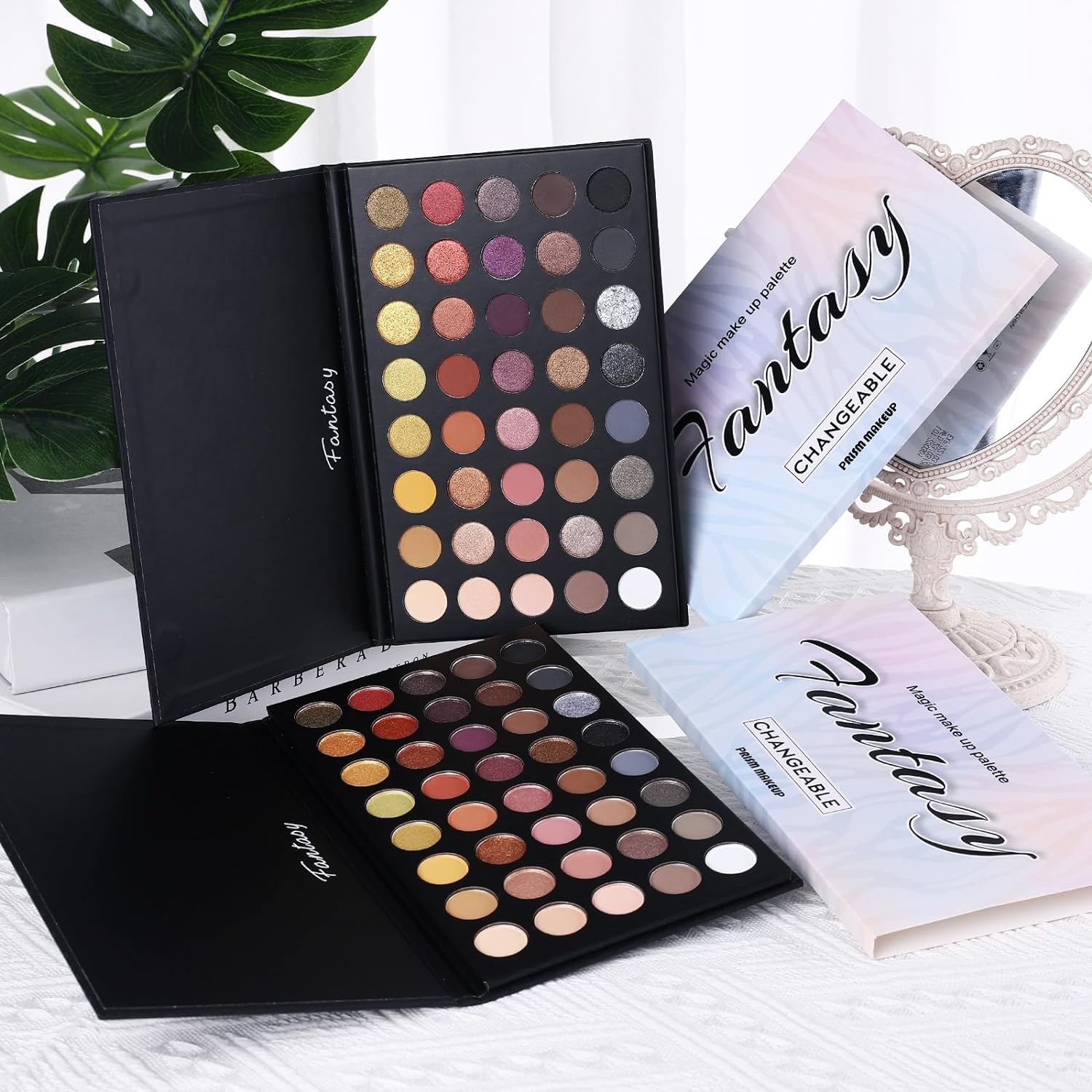 highly pigmented eye makeup palette matte shimmer metallic eyeshadow pallet long lasting blendable natural colors make u 1