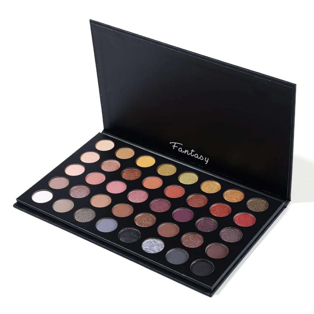 Highly Pigmented Eye Makeup Palette, Matte Shimmer Metallic Eyeshadow Pallet Long Lasting Blendable Natural Colors Make Up Eye Shadows Cosmetics Gift Kit