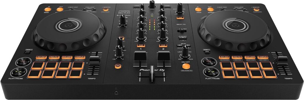 Pioneer DJ DDJ-FLX4 2-deck Rekordbox and Serato DJ Controller - Graphite