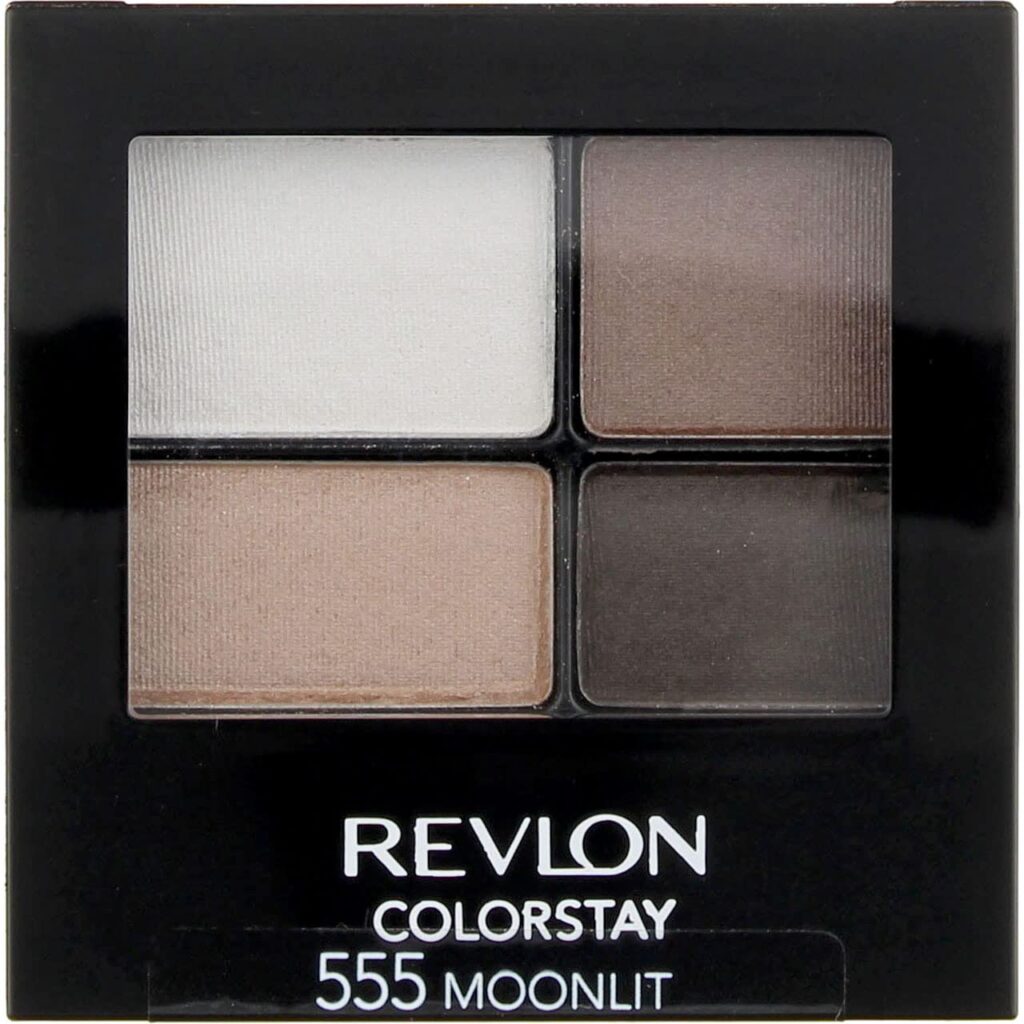 Revlon Eyeshadow Palette, ColorStay Day to Night Up to 24 Hour Eye Makeup, Velvety Pigmented Blendable Matte  Shimmer Finishes, 555 Moonlit, 0.16 Oz