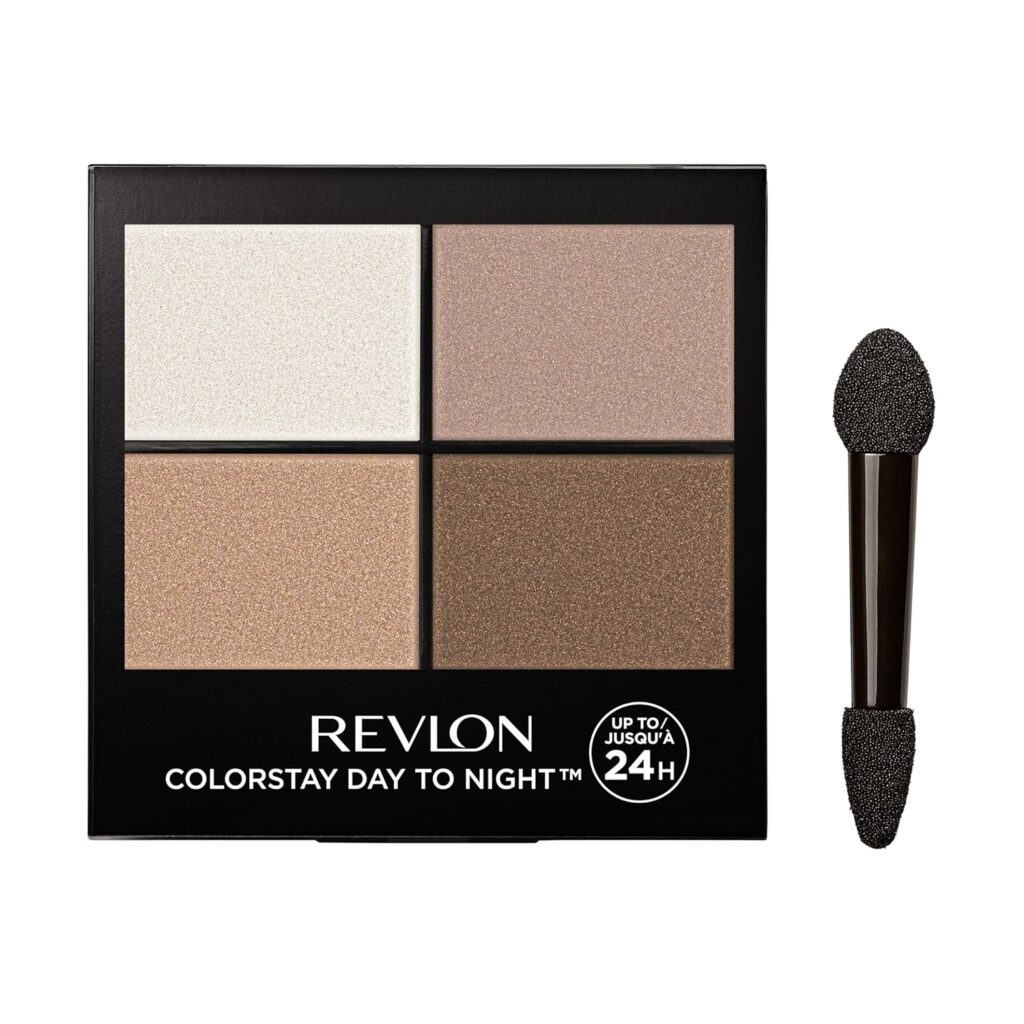 Revlon Eyeshadow Palette, ColorStay Day to Night Up to 24 Hour Eye Makeup, Velvety Pigmented Blendable Matte  Shimmer Finishes, 555 Moonlit, 0.16 Oz