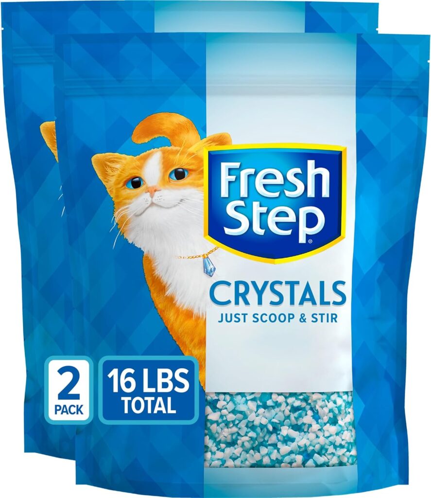 Fresh Step Crystals, Premium Cat Litter, Scented, 8 Pounds (Package May Vary)