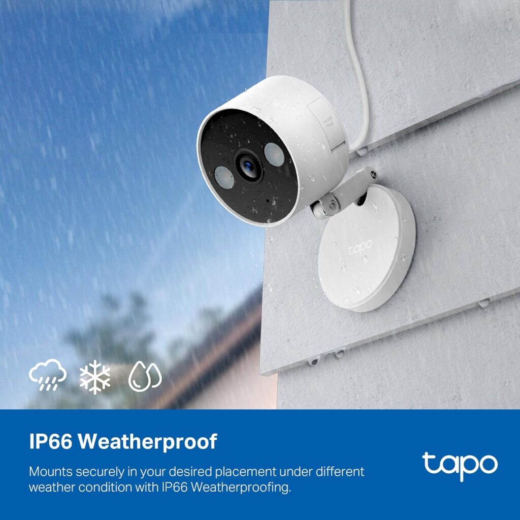 TP-Link Tapo 2K QHD Security Camera, Indoor/Outdoor, 𝟮𝟬𝟮𝟰 𝗣𝗖𝗠𝗮𝗴 𝗘𝗱𝗶𝘁𝗼𝗿𝘀 𝗖𝗵𝗼𝗶𝗰𝗲, Color Night Vision, Free Person/Pet/Vehicle Detection, Invisible IR Mode, SD Storage(Tapo C120)