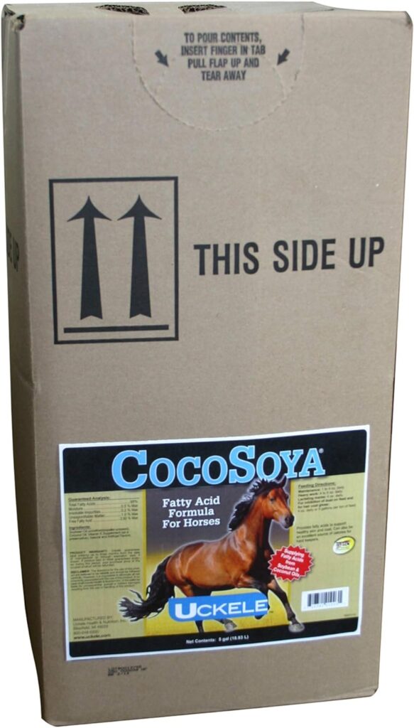 Uckele CocoSoya Oil Horse Supplement - Omega Fatty Acid Supplement for Horses - Equine Vitamin  Mineral Supplement - 5 Gallon