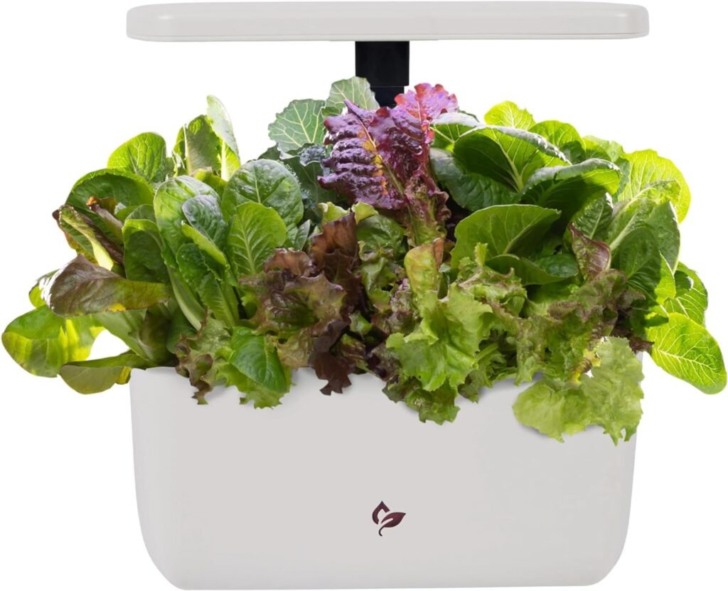 AeroGarden Harvest 2.0, Indoor Garden Hydroponic System with LED Grow Light, Holds up to 6 AeroGarden Pods, Cream