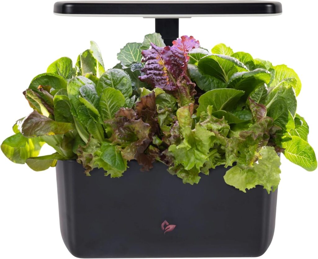 AeroGarden Harvest 2.0, Indoor Garden Hydroponic System with LED Grow Light, Holds up to 6 AeroGarden Pods, Cream