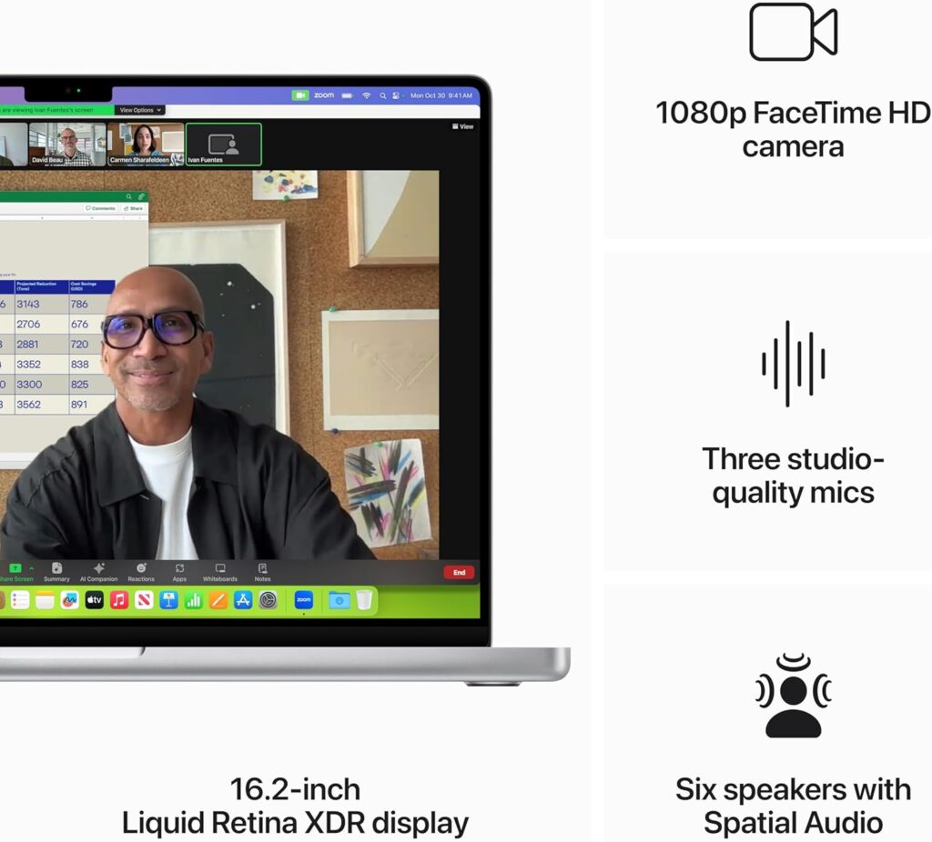 Apple 2023 MacBook Pro Laptop M3 Pro chip with 12‑core CPU, 18‑core GPU: 16.2-inch Liquid Retina XDR Display, 18GB Unified Memory, 512GB SSD Storage. Works with iPhone/iPad; Silver