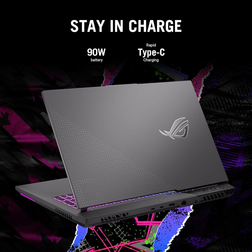 ASUS ROG Strix G17 Gaming Laptop, 17.3 FHD 144Hz, AMD Ryzen 9 7845HX, GeForce RTX 4070, 64GB DDR5 RAM, 2TB PCIe M.2 SSD, HDMI, USB 3.2 Gen 1, Wi-Fi 6, RGB Backlit Keyboard, Windows 11 Pro, Black