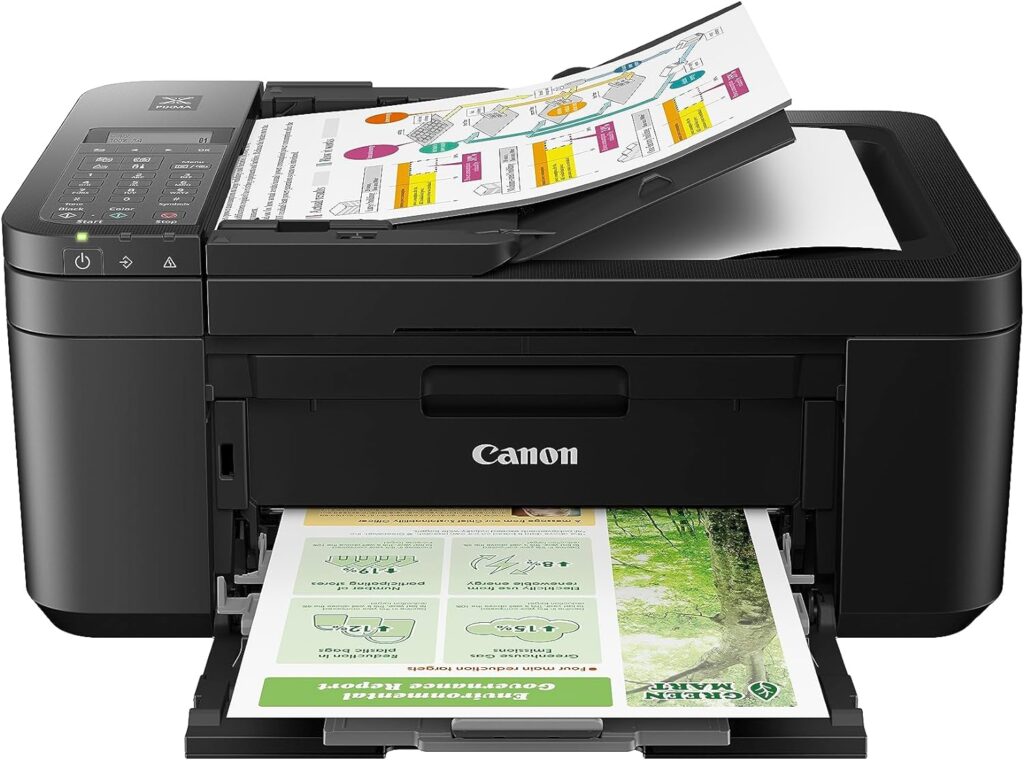 Canon PIXMA TR4720 All-in-One Wireless Printer for Home use, with Auto Document Feeder, Mobile Printing and Built-in Fax, Black