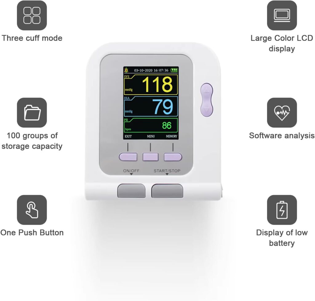 Contec08A VET Veterinary Animal Use Blood Pressure Monitor 3 Cuffs 6-11CM 10-19CM 18-26 CM