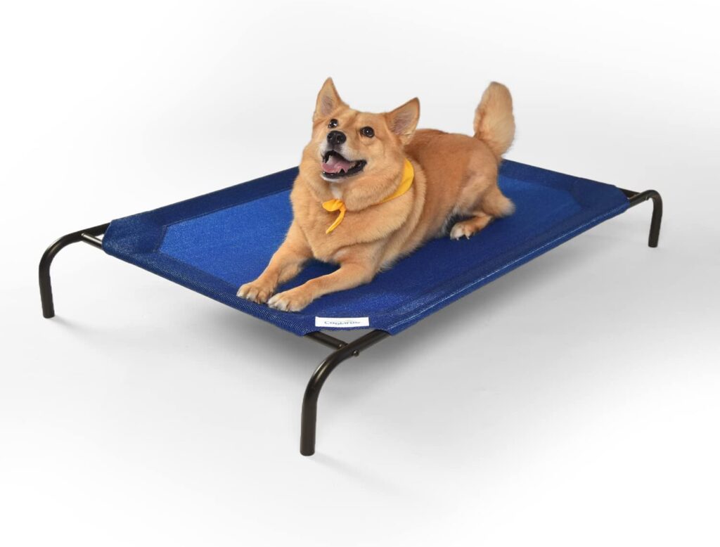 Coolaroo Gale Pacific The Original Cooling Elevated Dog Bed, Indoor and Outdoor, Large, Brunswick Green, 51.00 x 31.50 x 8.00