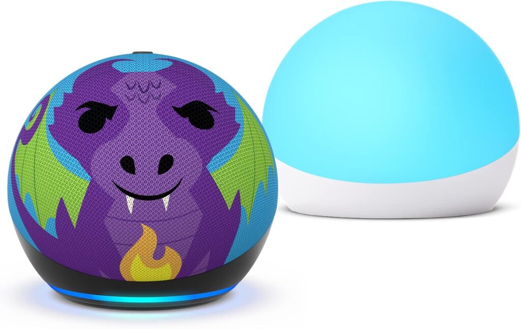 Echo Dot (5th Gen) Kids Dragon with Echo Glow