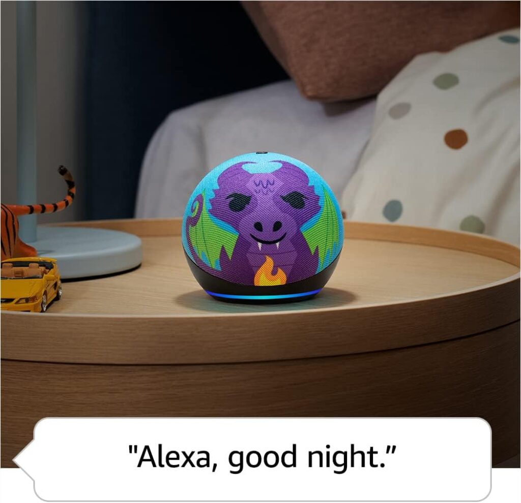 Echo Dot (5th Gen) Kids Dragon with Echo Glow