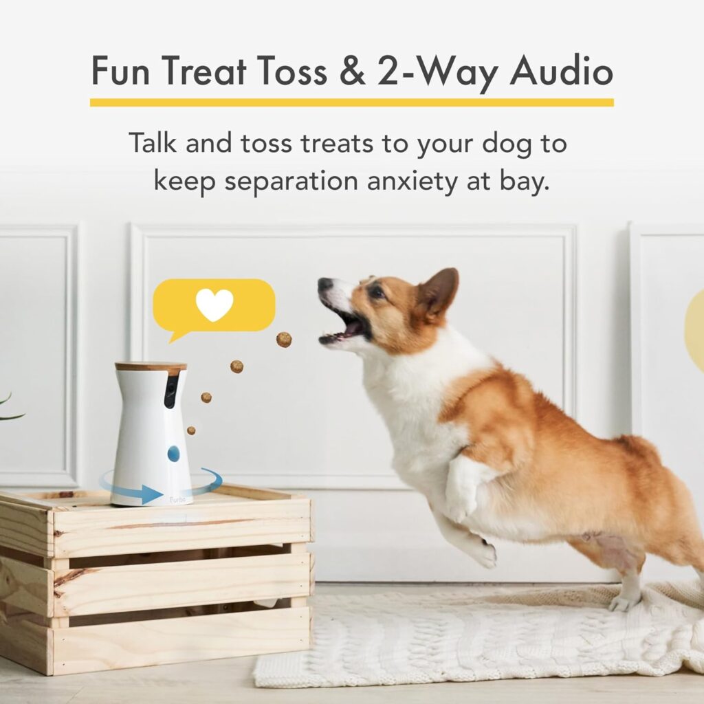 Furbo Dog Camera: Treat Tossing, Full HD Wifi Pet Camera and 2-Way Audio, Designed for Dogs, Compatible with Alexa (As Seen On Ellen)