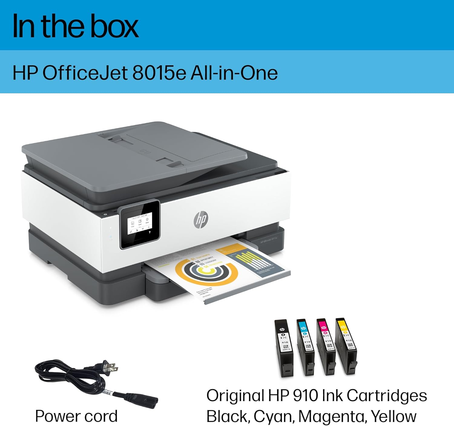 hp officejet 8015e wireless color all in one printer with 6 months of ink included with hp 228f5a 1