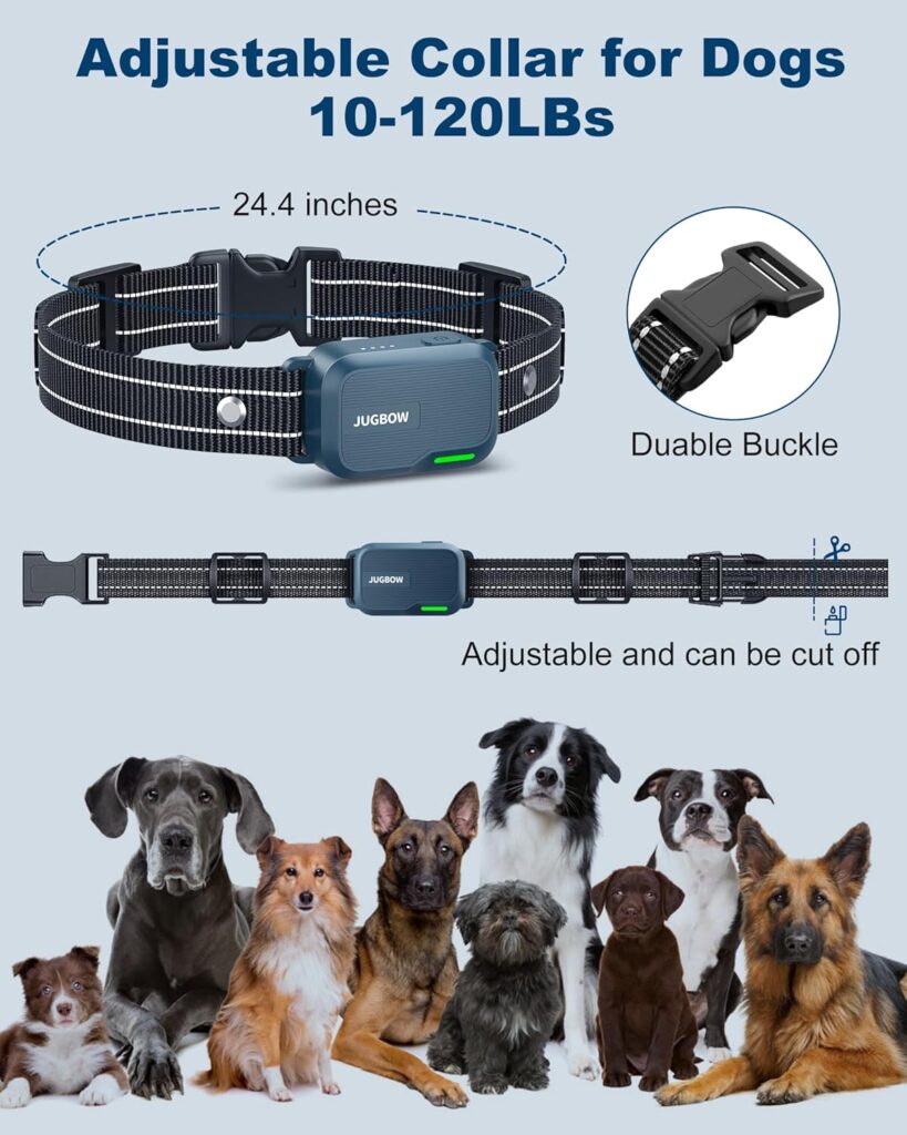 Jugbow Dog Shock Collar - 3300FT Dog Training Collar with Remote Innovative IPX7 Waterproof with 4 Training Modes, Rechargeable E-Collar for All Breeds