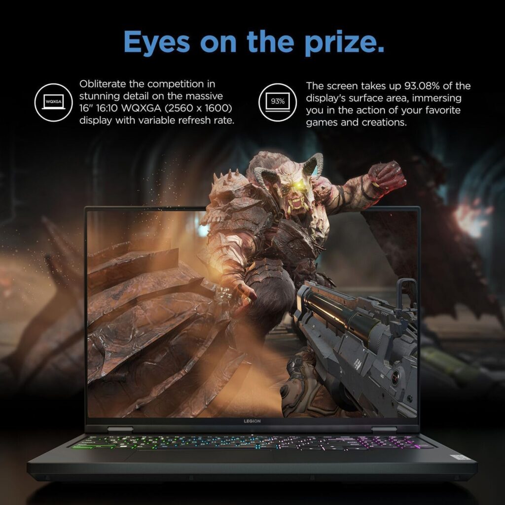 Lenovo 2024 Newest Legion Pro 5i Gaming Laptop, 16-inch WQXGA 240Hz Display, Intel 24-Core i9-13900HX, 64GB DDR5 RAM, 2TB SSD, NVIDIA GeForce RTX 4070, RGB Backlit KB, HDMI, Wi-Fi 6, Windows 11 Pro