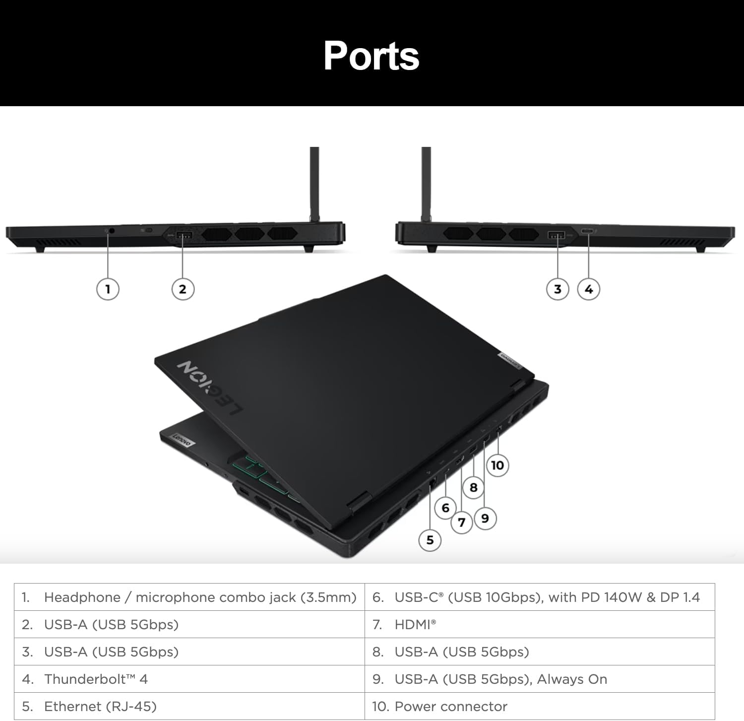 lenovo legion pro newest high performance i9 gaming laptop 16 wqxga 240hz intel core i9 14900hx nvidia geforce rtx 4090 1 2