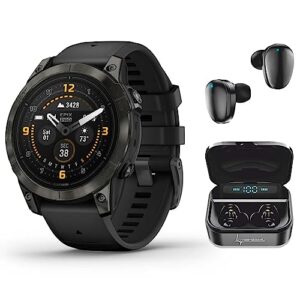 Wearable4U Garmin Epix Pro Gen 2 Sapphire: Titanium 47 mm Smartwatch|AMOLED Up to 16 days Battery Life, Multisport & Outdoor GPS watch w/Flashlights Gift Bundle