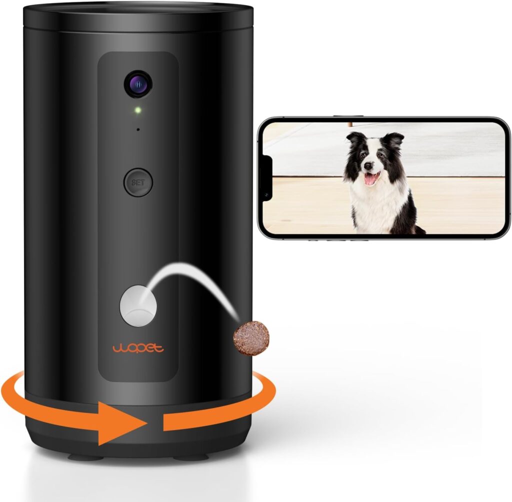 WOPET Dog Camera D01 Plus: 5G WiFi Pet Camera with Treat Tossing, 1080P HD with Night Vision for Pet Viewing, Two Way Audio Communication Designed for Dogs and Cats, Monitor Your Pet Remotely