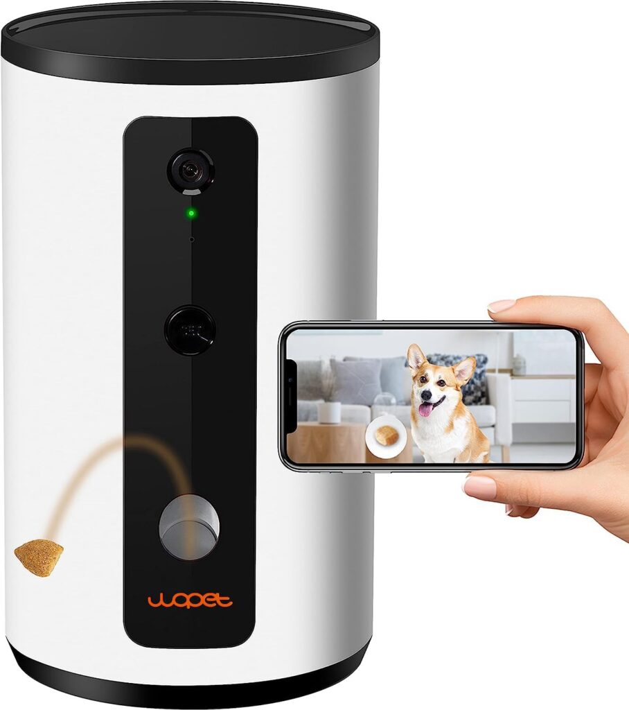 WOPET Dog Camera D01 Plus: 5G WiFi Pet Camera with Treat Tossing, 1080P HD with Night Vision for Pet Viewing, Two Way Audio Communication Designed for Dogs and Cats, Monitor Your Pet Remotely