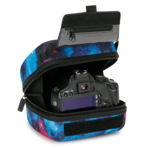 Accessory Power USA Gear Quick Access DSLR Hard Shell Camera Case (Galaxy) with Molded EVA Protection Padded Interior Holster Belt Loop and Rubber Coated Handle - Works W/ Nikon Canon Pentax Olympus and More