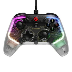GameSir T4K LED Wired Gaming Controller for Windows 7/8/10/11 Switch & Android TV Box RGB Hue Color Lights Gamepad PC Controller Joystick with Turbo/Programmable/Built-in 6-axis Gyro/Vibration/3.5m