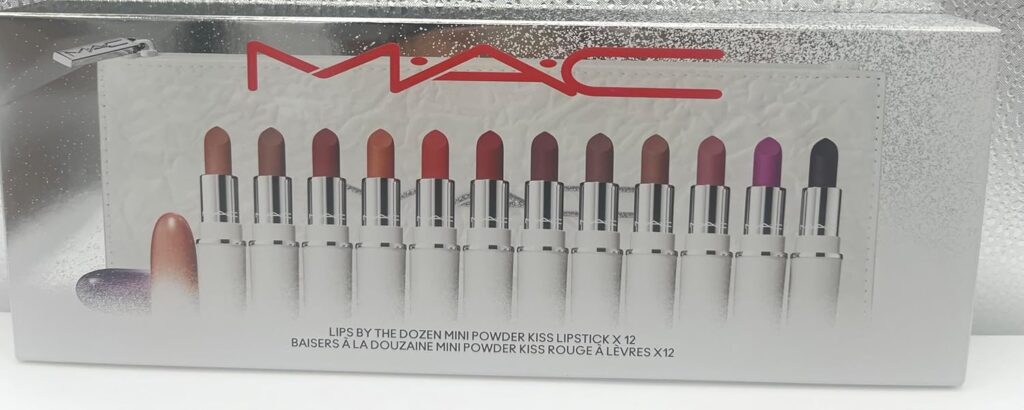 M.A.C Lips By Dozen Mini Podwer Kiss Lipstick x 12 - A Holiday Kit