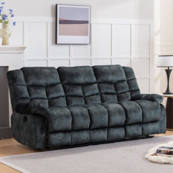 Red Barrel Studio® Edilmar 83.1'' Wide Contemporary and Overstuffed Manual Reclining Sofa with Wide Backrest