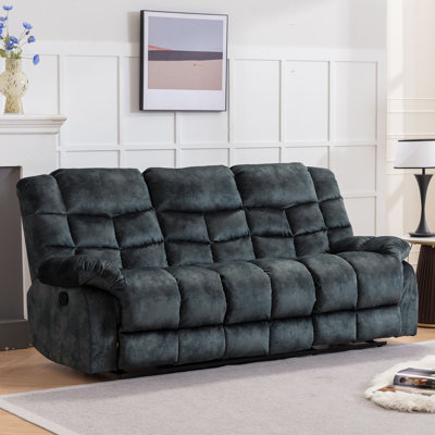 Manual Reclining Sofa with Wide Backrest