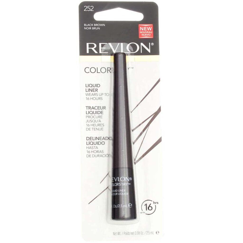 Revlon ColorStay Liquid Liner Eye Makeup, Black-Brown [252], 0.08 oz (Pack of 5)