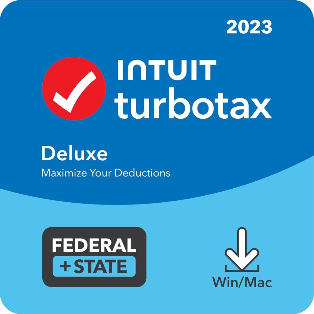 TurboTax Deluxe 2023 Tax Software, Federal  State Tax Return [Amazon Exclusive] [PC/Mac Download]