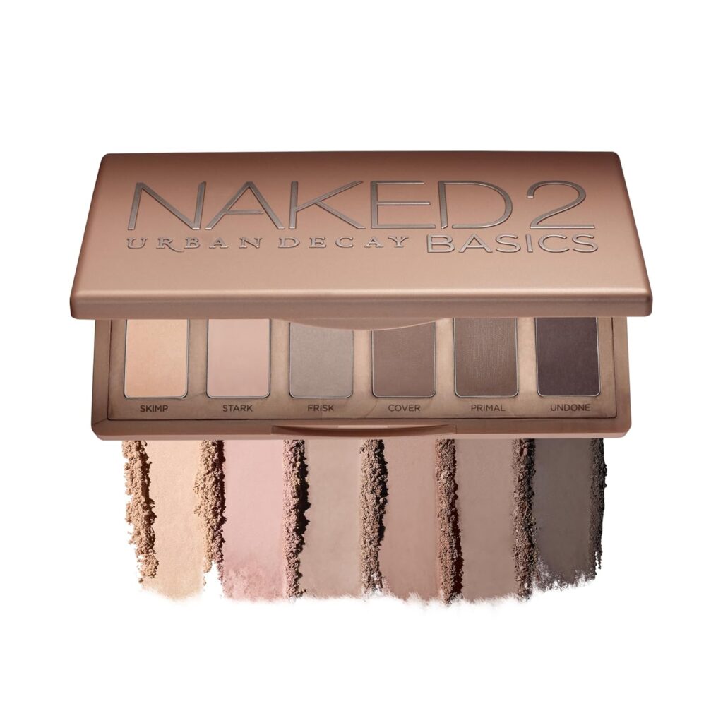 URBAN DECAY Naked Mini Eyeshadow Palette, 6 Multi-use Shades, Ultra-Blendable, Long-lasting Wear, Travel Eyeshadow Palette, Crease-free, Matte Shimmer or Metallic Colors, Vegan, Cruelty-free