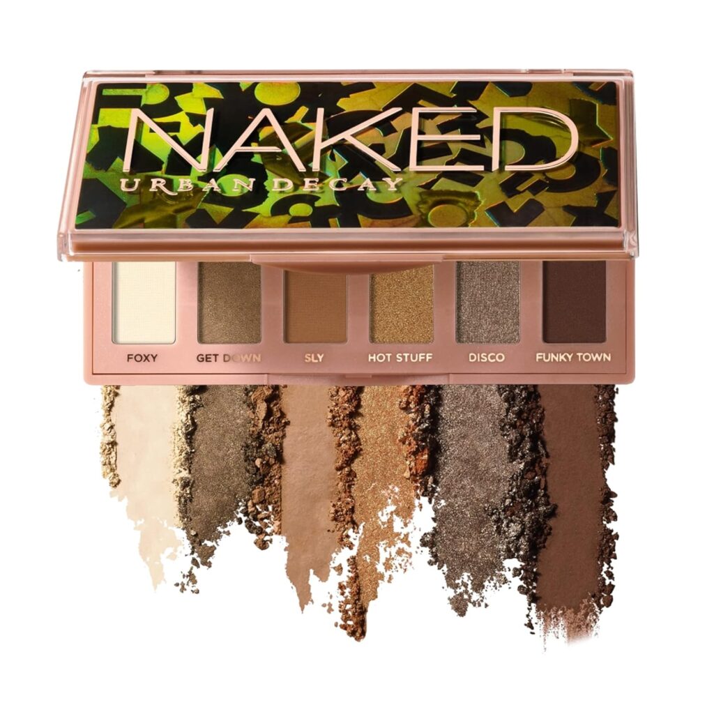 URBAN DECAY Naked Mini Eyeshadow Palette, 6 Multi-use Shades, Ultra-Blendable, Long-lasting Wear, Travel Eyeshadow Palette, Crease-free, Matte Shimmer or Metallic Colors, Vegan, Cruelty-free