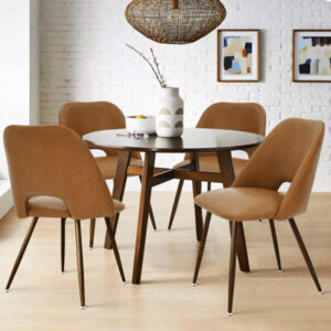 Wade Logan® Aunnika Upholstered Walnut Dining Chairs, Set Of 4