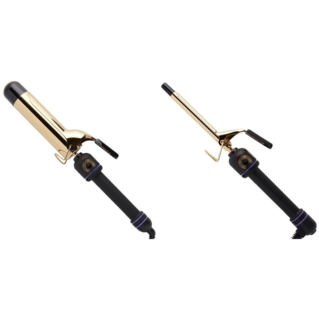 Hot Tools Pro Signature Gold Curling Iron | Long-Lasting, Defined Curls, (1 in)