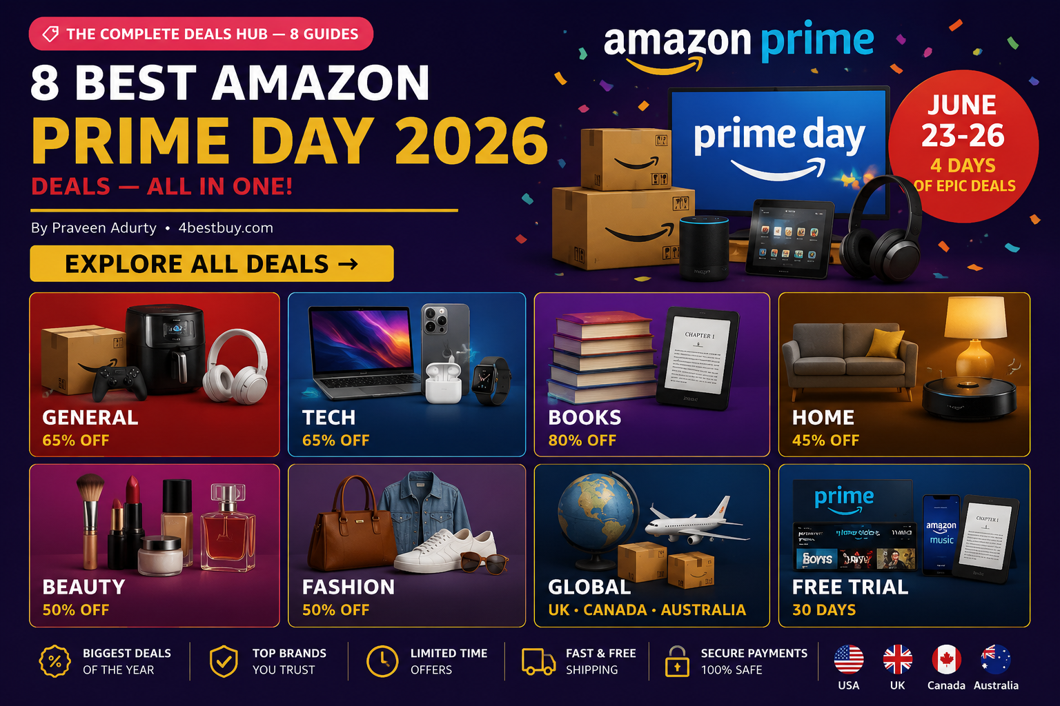 8 Best Amazon Prime Day 2026 Deals Complete Guide for USA UK Canada