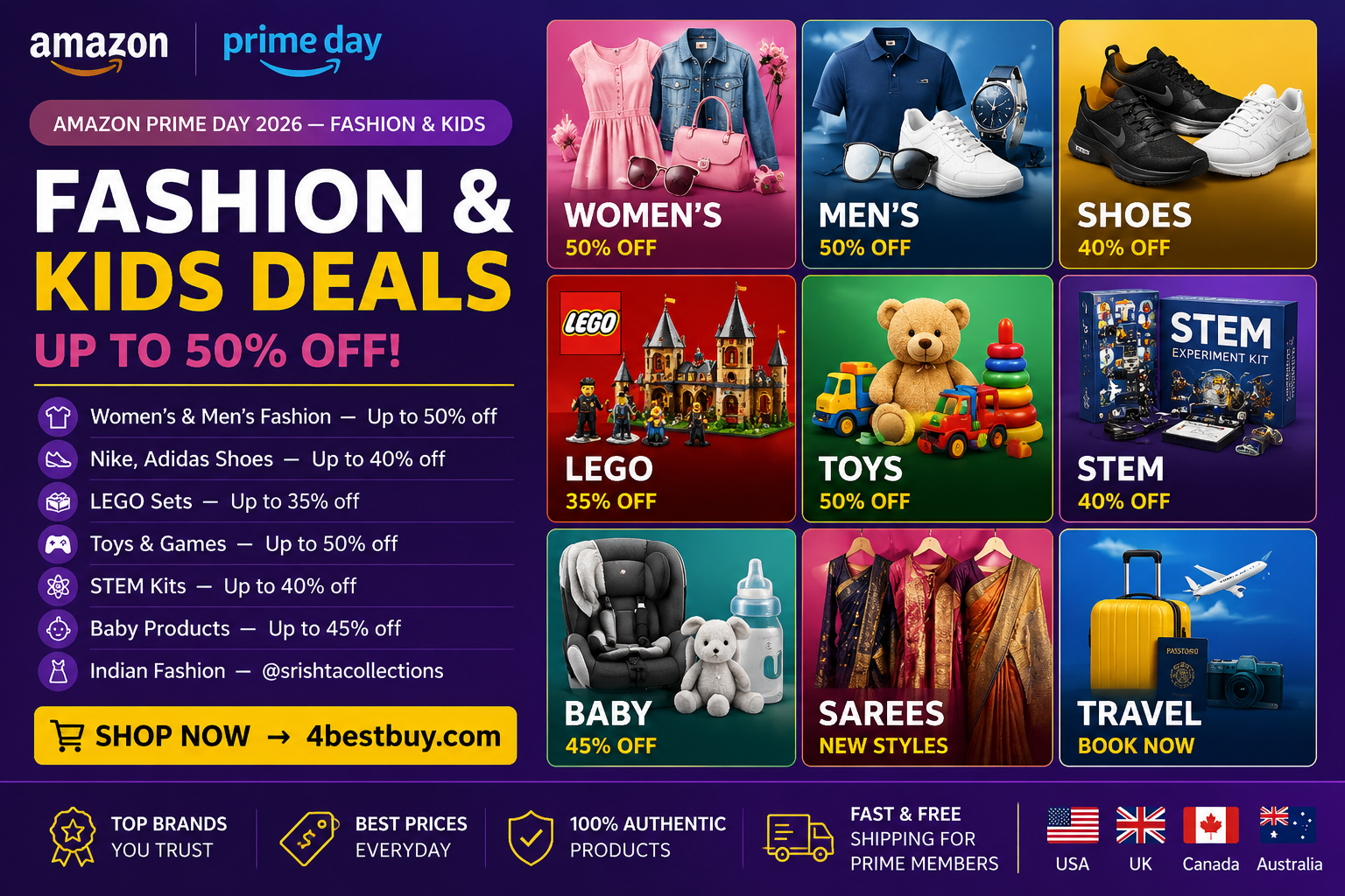Best Fashion Kids Deals Amazon Prime Day 2026 — Clothing Shoes Toys LEGO More
