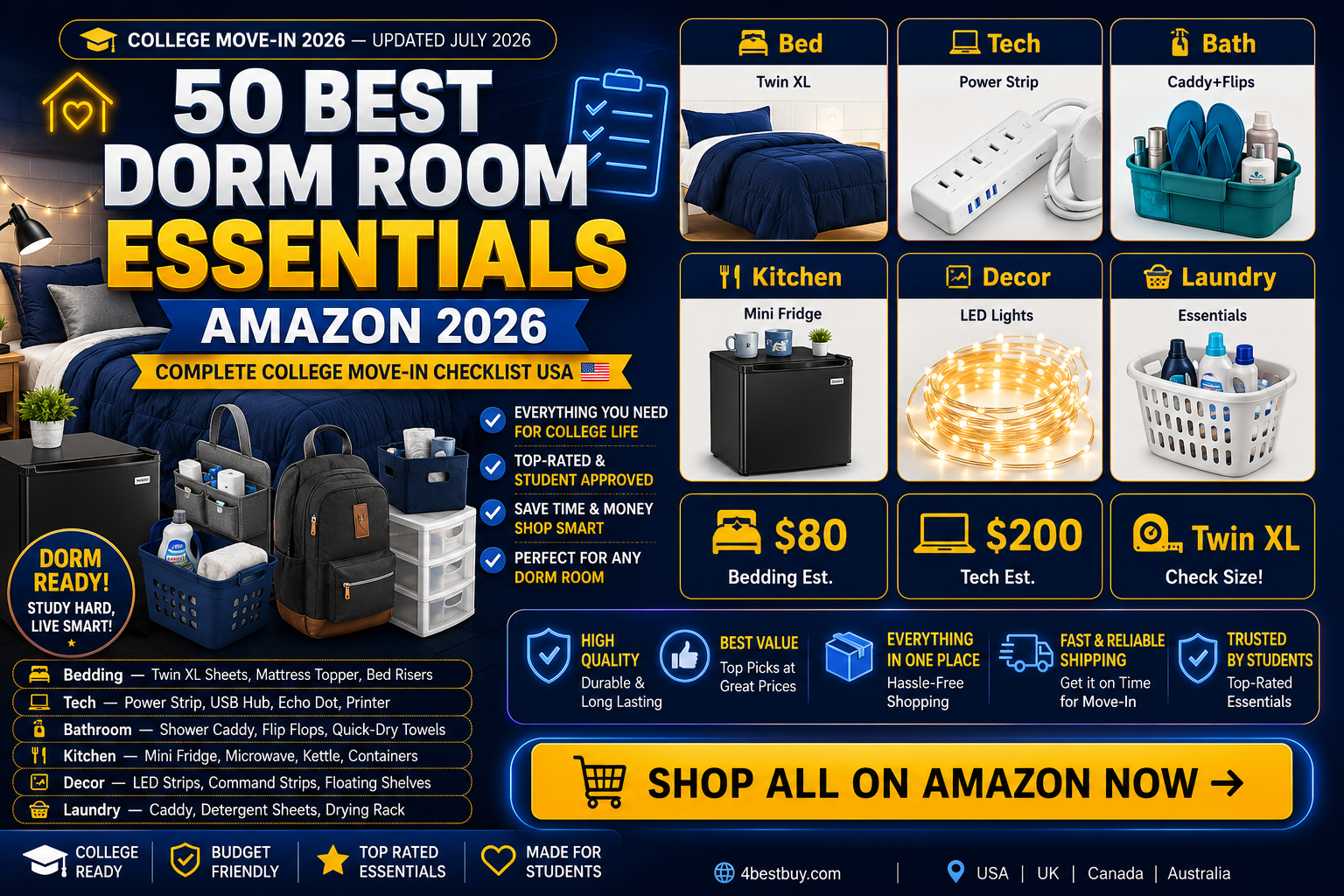 best dorm room essentials 2026