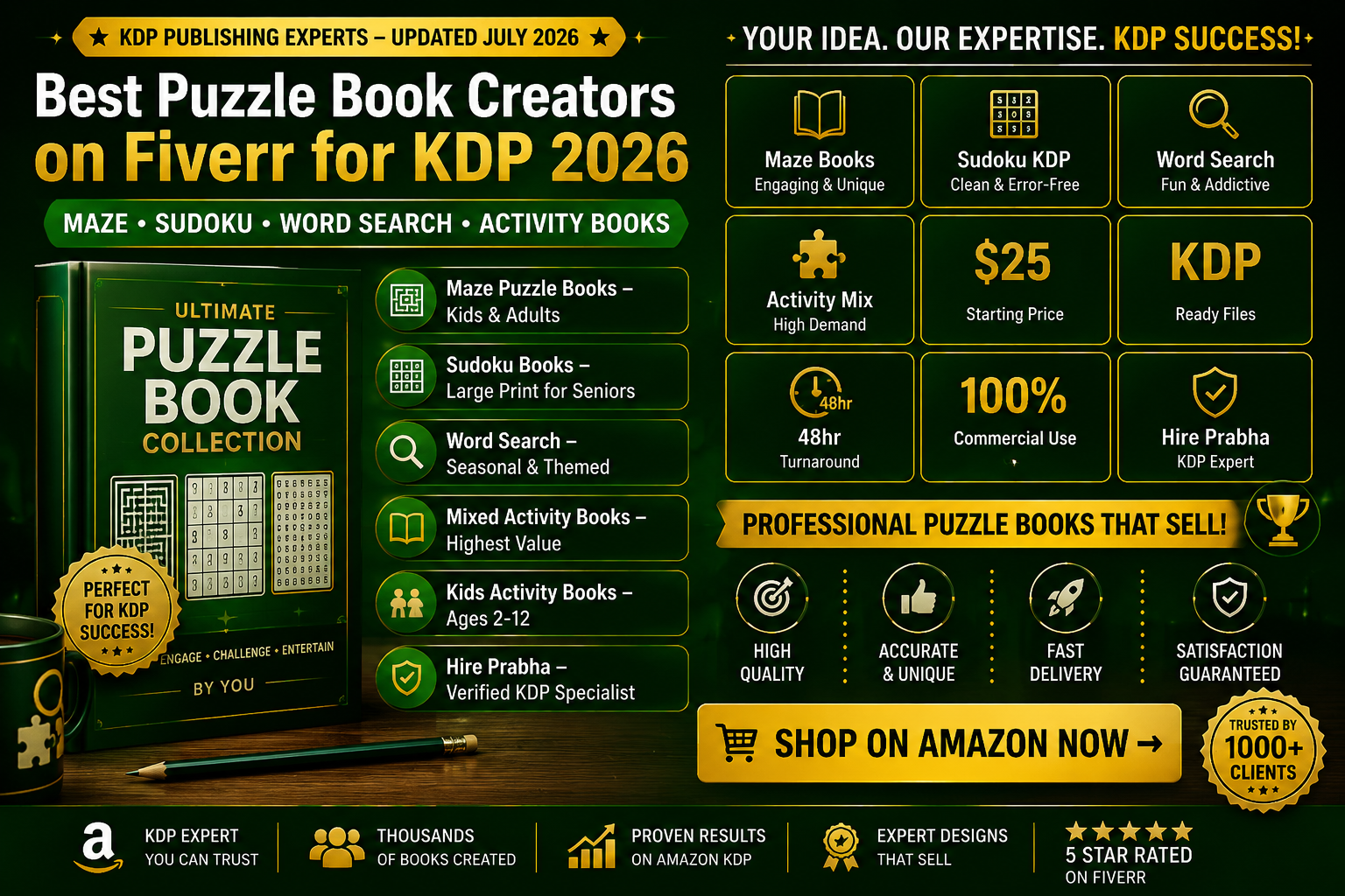 Best Puzzle Book Creators on Fiverr for KDP 2026
