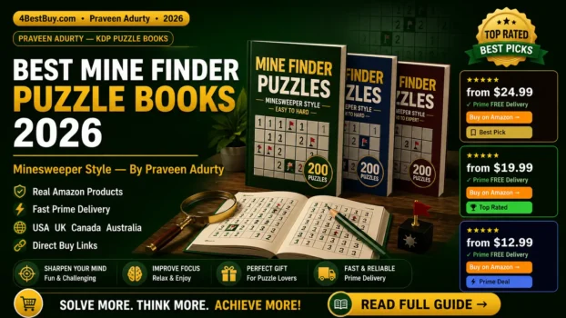 best Mine Finder puzzle books 2026 Praveen Adurty