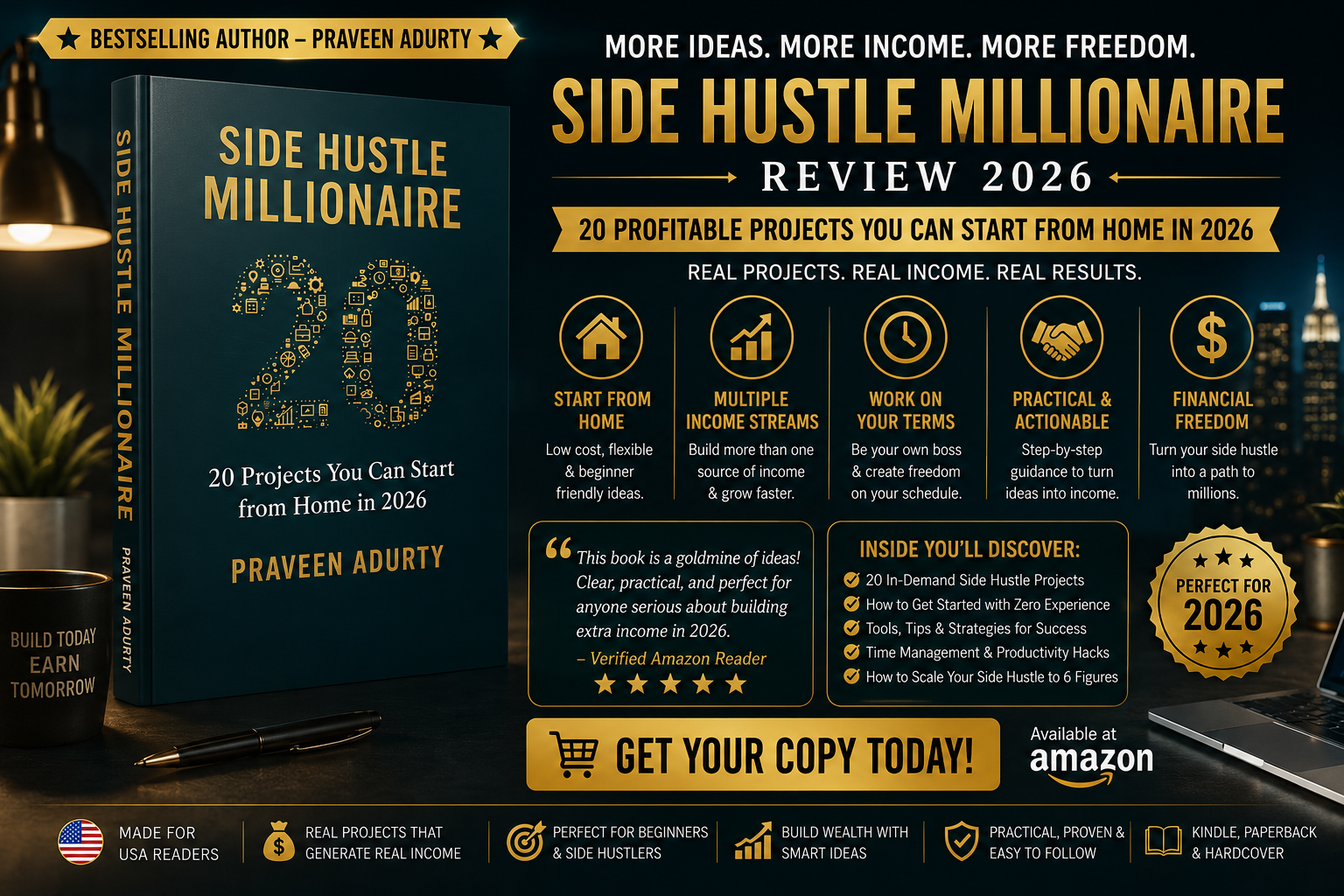 Side Hustle Millionaire Review 2026 — 20 Projects to Start From Home 1 Side Hustle Millionaire Review 2026