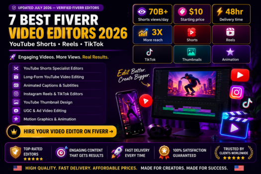 best Fiverr video editors YouTube Shorts 2026