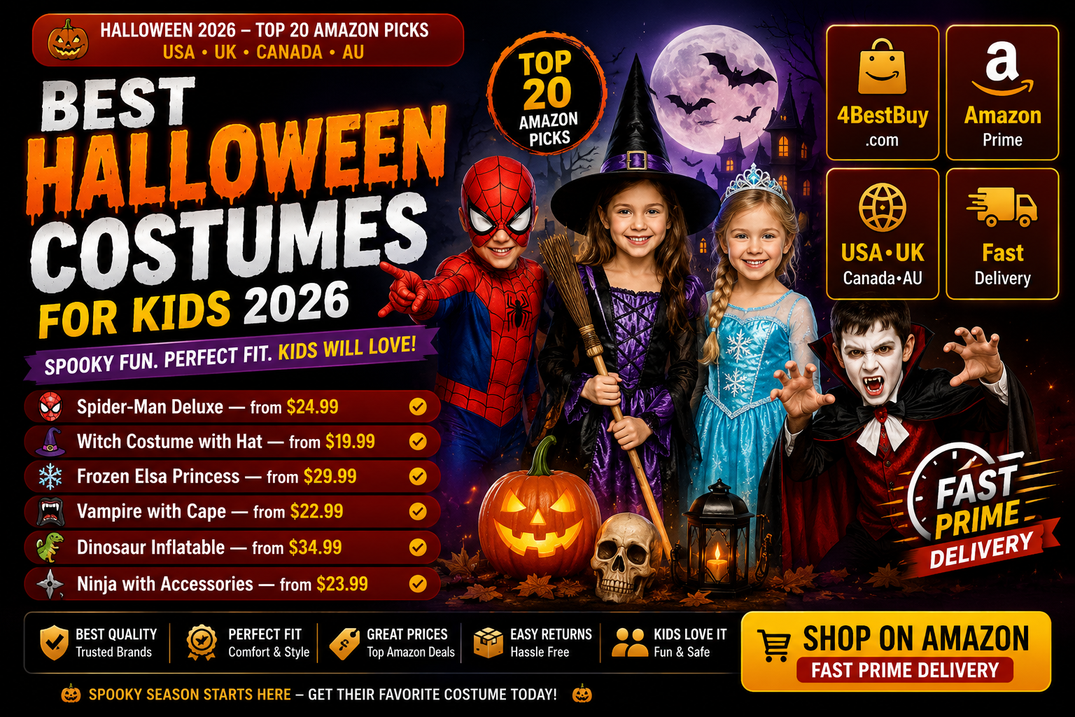 best Halloween costumes for kids 2026