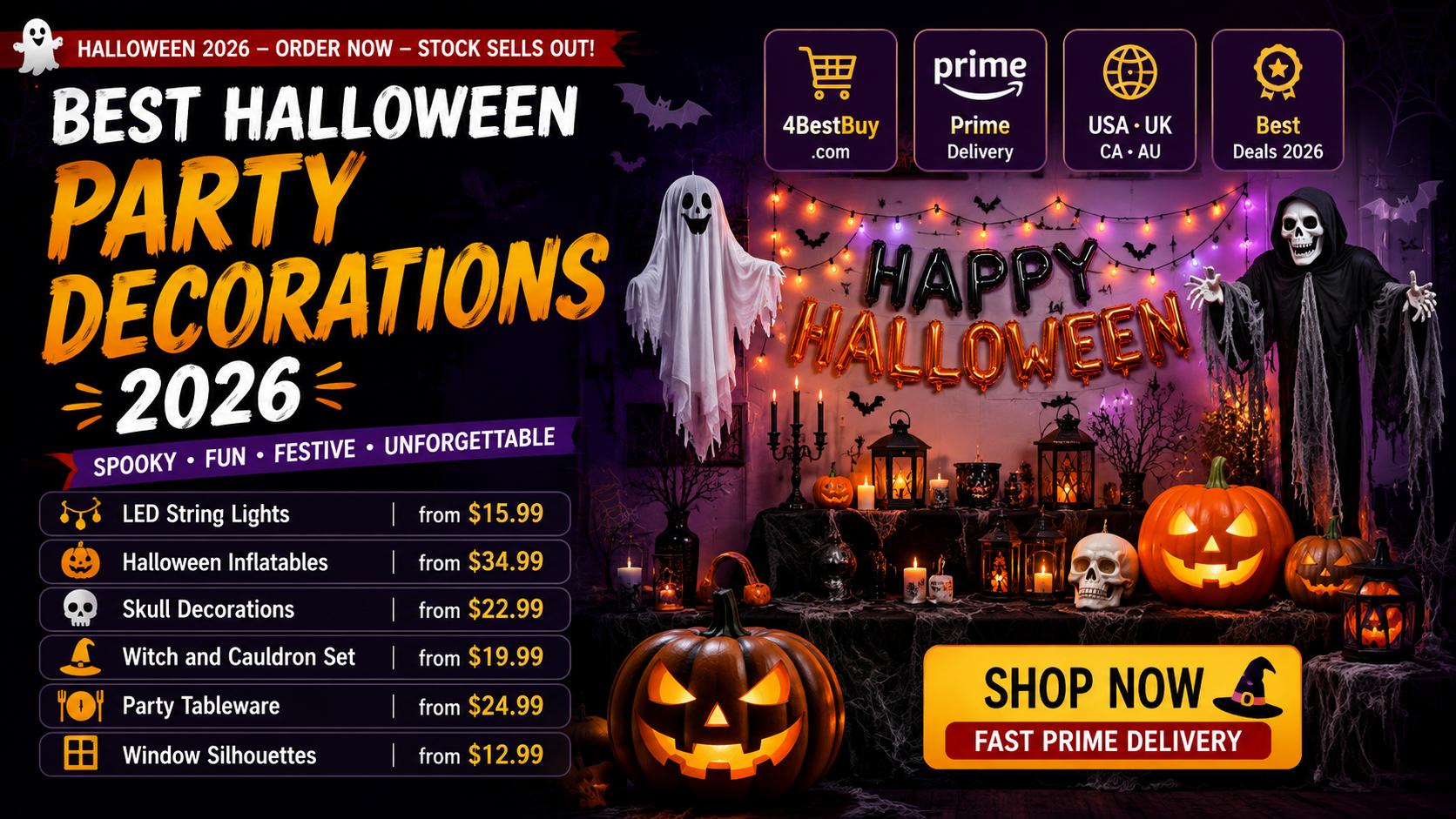 best Halloween party decorations 2026