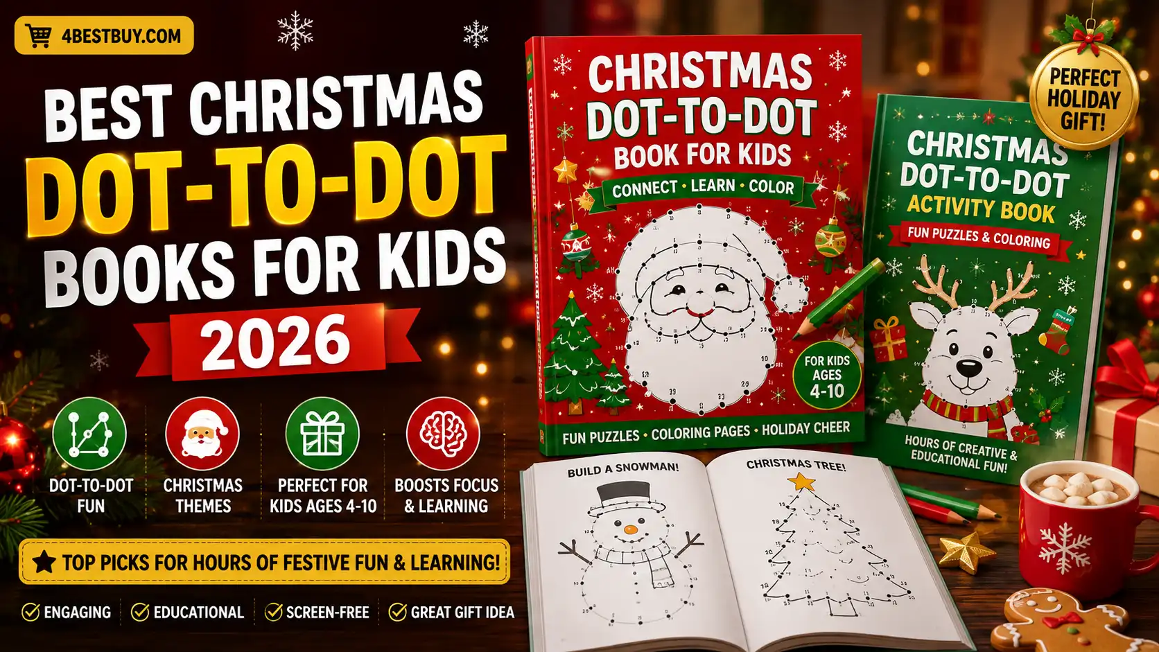Best Christmas Dot to Dot Books for Kids 2026