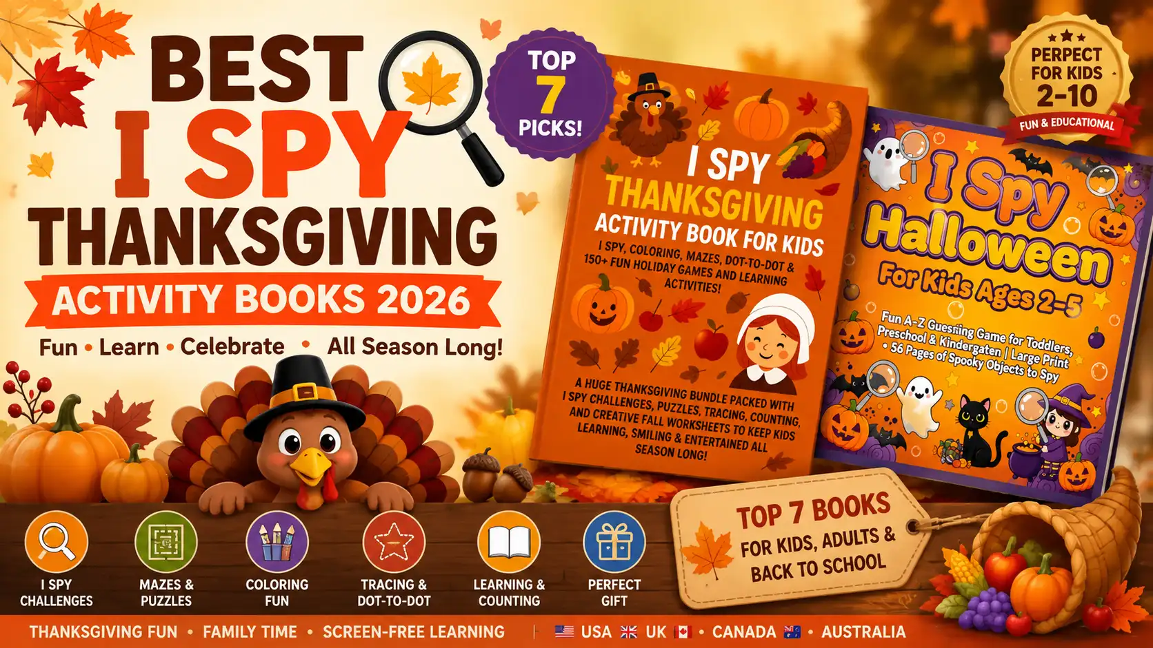 Best I Spy Thanksgiving Activity Books 2026